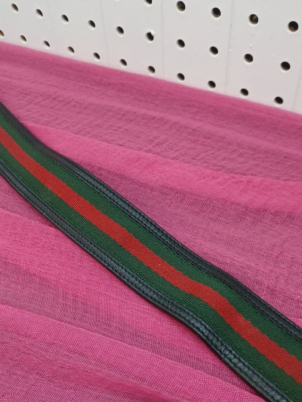 Gucci Vintage Web and Leather Belt